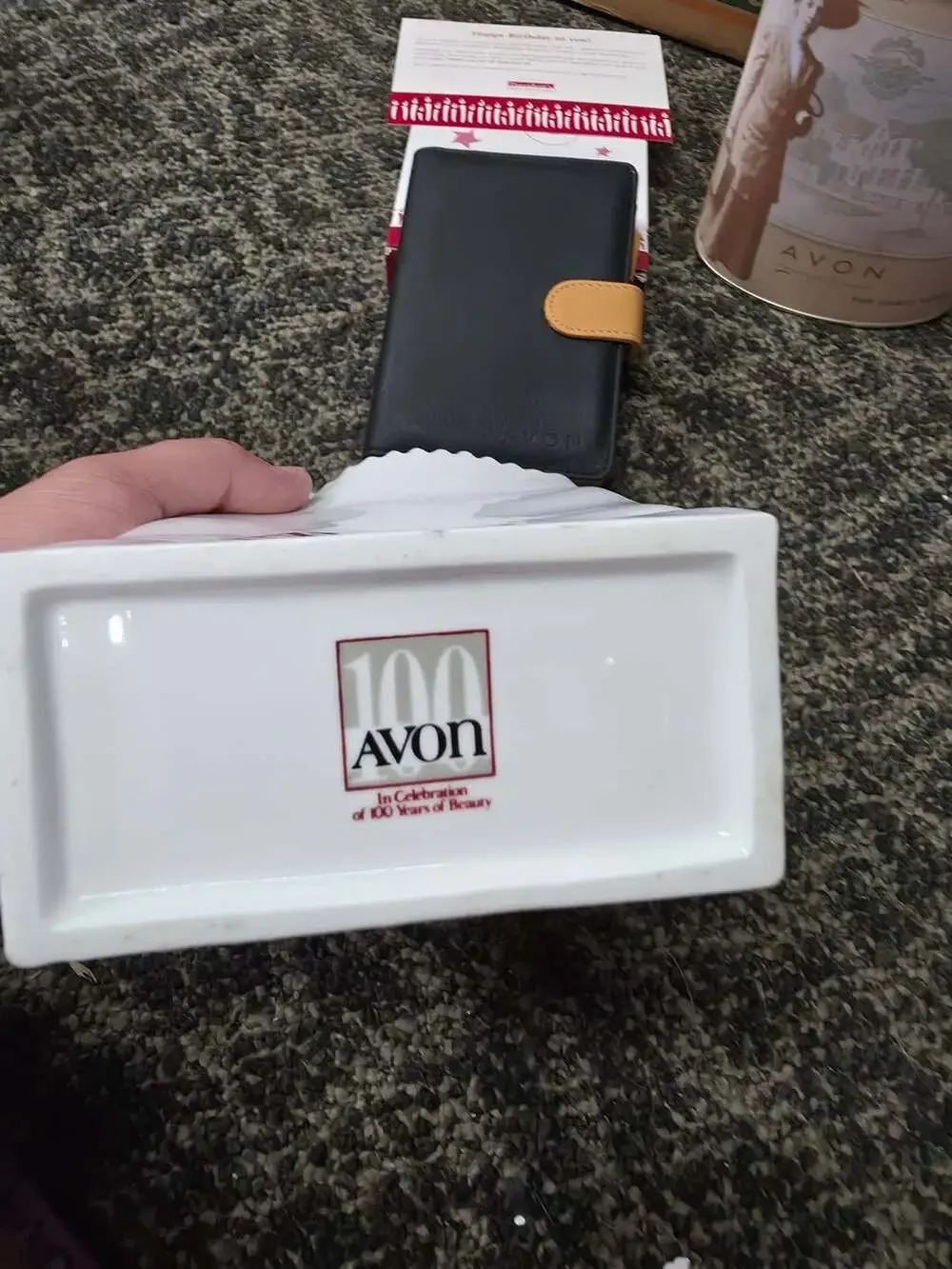 Avon Ceramic Paper Bag Vase 100 Years Beauty